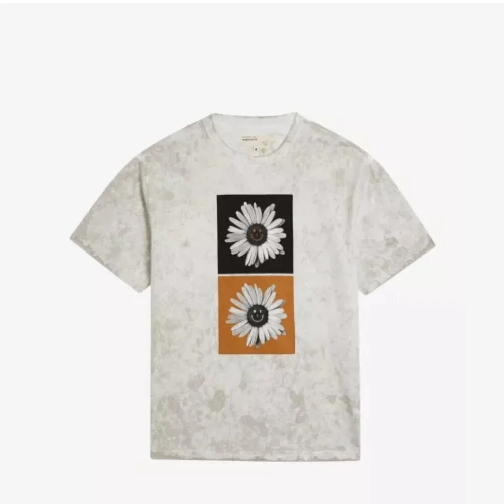 Ted Baker Paarnel smiley daisy-print cotton T-shirt Size XL